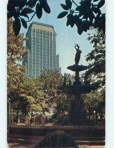 Pre-1980 SHOPS BEHIND TREES AT COURT SQUARE Memphis Tennessee TN Q7786