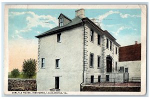 1921 Caryle House Scene Restored Alexandria Virginia VA Posted Vintage Postcard 