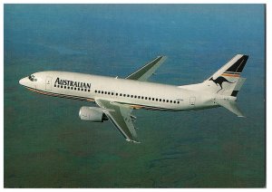 Australian Boeing 737 376 Airplane Postcard