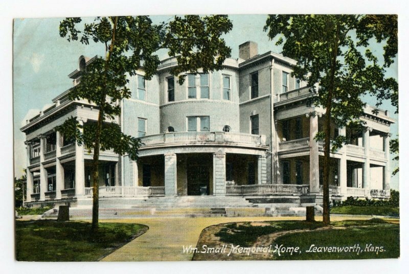 Postcard Wm. Small Memorial Home Leavenworth Kans. Kansas Standard View Card 