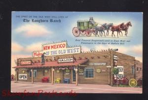 MORIARTY NEW MEXICO ROUTE 66 THE LONGHORN RANCH STORE ADVERTISING POSTCARD