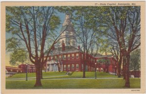 State Capitol Annapolis Maryland MD Postcard Unused