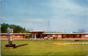 Postcard GA Commerce Parham Motel & Restaurant Highway 41 & 59 1963 J2