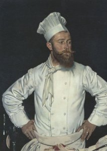 William Orpen Head Chef De L'Hotel De Chatham Paris Painting Postcard