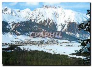 Postcard Modern Samedan Engadin