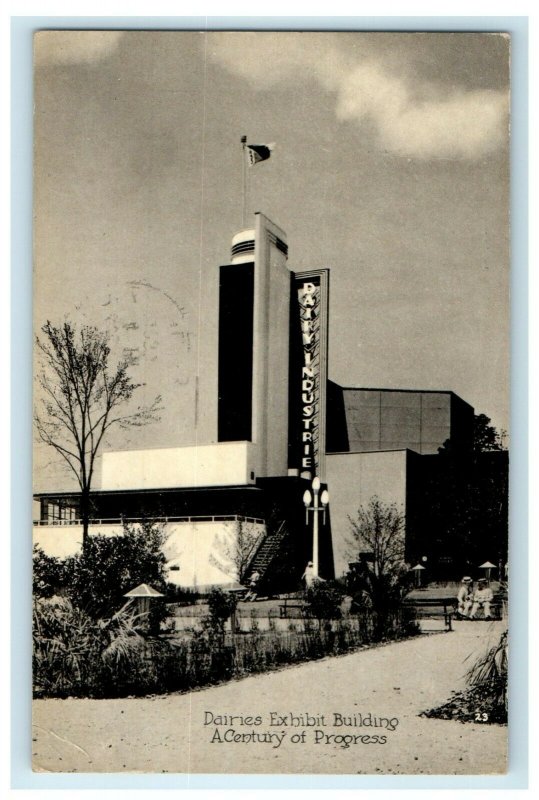1933 Dairies Exhibit Building A Century Of Progress Chicago IL Vintage Postcard