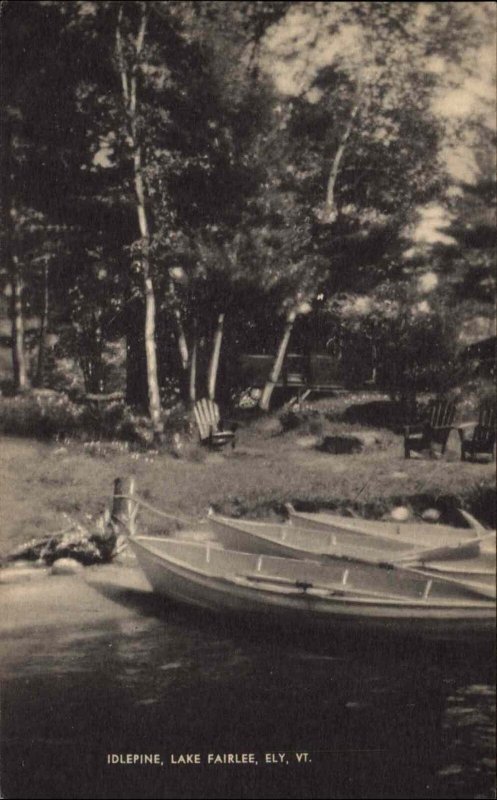 Ely Vermont VT Idlepine Camp Lake Fairlee Vintage Postcard
