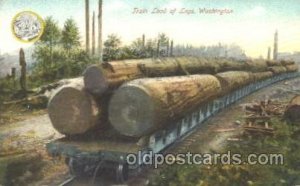 Train Load of Logs, Washington, USA 1909 Alaska - Yukon Pacific Exposition Se...