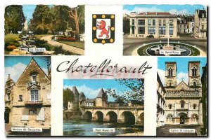 Modern Postcard Chatellerault The square's roundabout House Descartes Henry I...