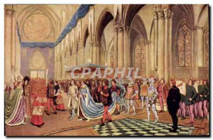 Old Postcard Jeanne d & # 39Arc After the ceremony the coronation of Charles ...