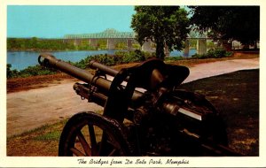 Tennessee Memphis The Bridges From De Soto Park With Canon