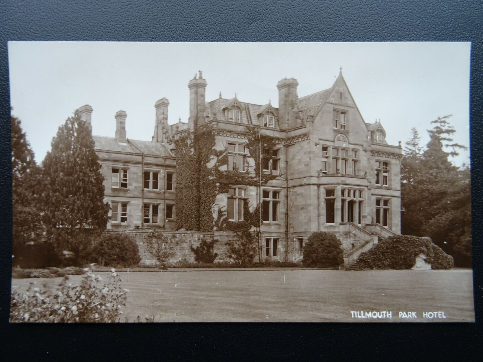 Northumberland Cornhill on Tweed TILLMOUTH PARK HOTEL Old RP Postcard Europe United Kingdom England Northumberland Postcard