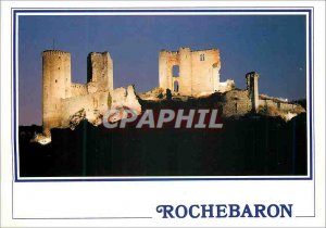 Postcard Modern Castle Rochebaron Enlighten (Haute Loire) 430m alt Remains of...