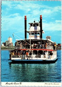 VINTAGE POSTCARD CONTINENTAL SIZE THE MEMPHIS QUEEN II ON MISSISSIPPI RIVER