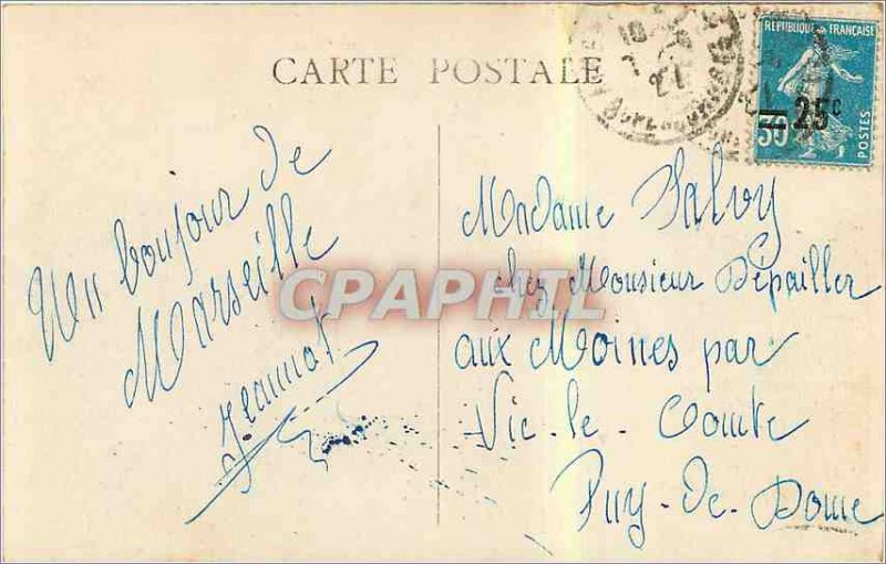 Old Postcard Marseille port of Joliette Charter