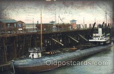 Whale Back Bay - Coal pier, Newport News,VA, USA Steamer, Steamers, Ship 1908...