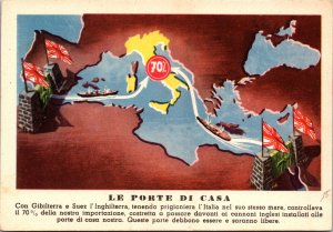 Mint Italy WW1 Patriotic PPC Picture postcard England All Around Italian Ports