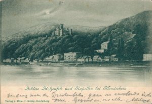Germany Schloss Stolzenfels und Kapellen bei Mondschein 03.30
