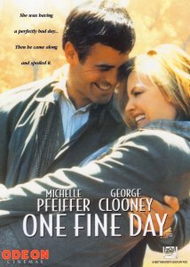 One Fine Day George Clooney & Michelle Pfeiffer Movie Poster Postcard