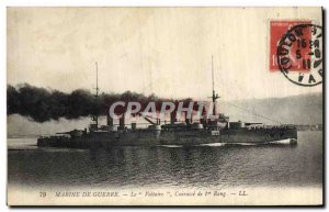 Old Postcard Boat War Voltaire Breastplate 1st row