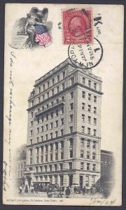 1904 BKLYN NY, MECHANICS BANK BLDG MAILED TO ARGENTINA