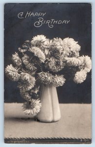 St. Paul Minnesota MN Postcard RPPC Photo Birthday Still Life Flowers 1908