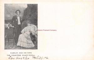 VIOLINIST JAN KUBELIK & WIFE COUNTESS CZAKY-SZELL POSTCARD c1906