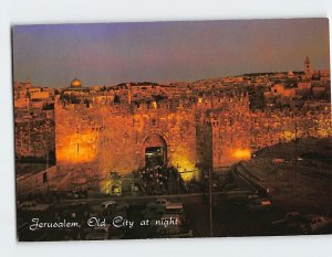 Postcard Old City at Night Jerusalem Israel