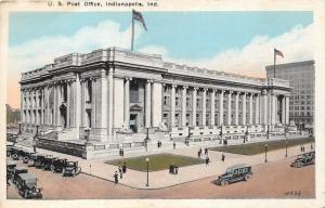 Indianapolis Indiana~US Post Office~Cars in Street~People~1920s DeWolf News Pc