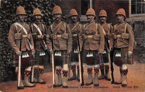 Boer War South African Soldiers Cameron Highlanders Vintage Postcard AA83458