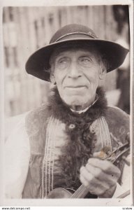 RP; 1900-1920's; Portrait Of older person with violin