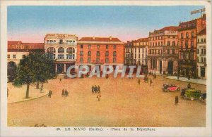 Old Postcard Le Mans (Sarthe) Place de la Republique