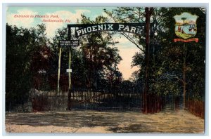 c1905 Entrance Phoenix Park Jacksonville Florida FL Vintage Souvenir Postcard