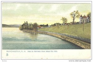 View On Merrimac River Above The Falls, Manchester, New Hampshire, 1900-1910s