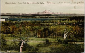 Mount Baker from Oak Bay Victoria BC Vancouver Island Postcard G92