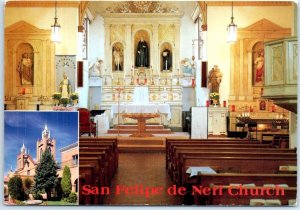 Postcard - Church of San Felipe de Neri, Old Town - Albuquerque, New Mexico