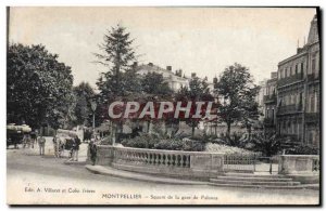 Old Postcard Montpellier Square Station Palavas Caleche Cheval