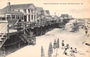 Rehoboth Beach Delaware Boardwalk and Beach Vintage Postcard AA75066