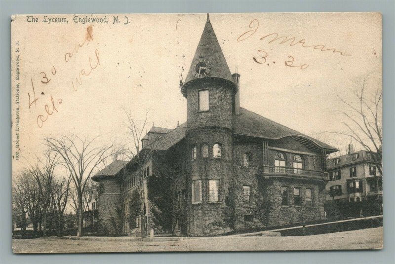 ENGLEWOOD NJ THE LYCEUM ANTIQUE POSTCARD