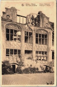 World War 1 The Ruins at Ypres Biebuyck House Vintage Postcard C088