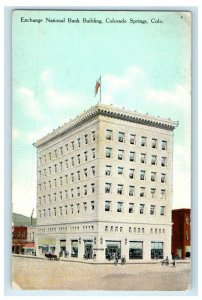 1909 Exchange National Bank Building Colorado Springs Colorado CO Postcard 