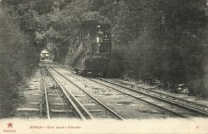 portugal, BRAGA, Elevador do Bom Jesus, Funicular Railway Train (1911) Stamp