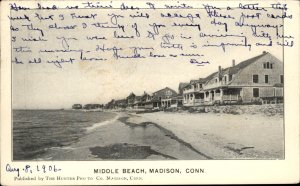 Madison Connecticut Middle Beach Waterfront Homes c1900-20s Vintage Postcard