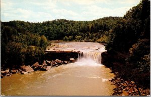 Vtg Corbin Kentucky KY Cumberland Falls River West Bank Chrome View Postcard