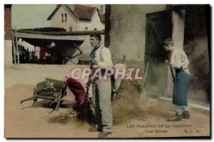 Postcard Old Army Barracks A chore