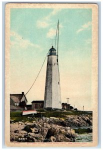 New Haven Connecticut Postcard Light House Point Exterior c1920 Vintage Antique