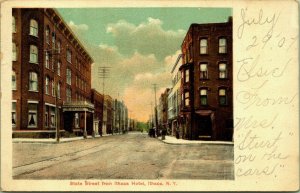 State Street from Ithaca Hotel New York Postcard UND 1907