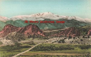 CO, Colorado Springs, Colorado, Garden of the Gods, Gateway View, Albertype