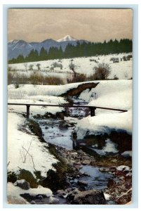 1910 Mt. Hood Oregon OR Winter Art Posted Antique Postcard