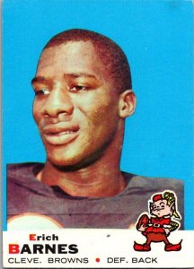 1969 Topps Football Card Erich Barnes Cleveleland Browns sk5452